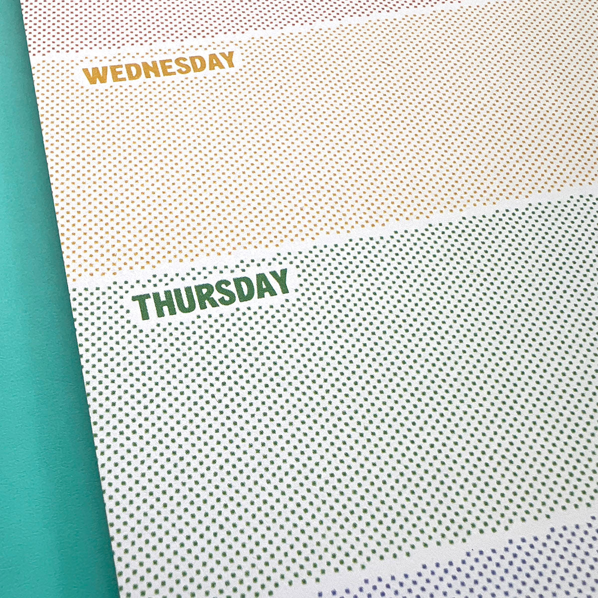 Weekly Agenda Notepad: Halftone