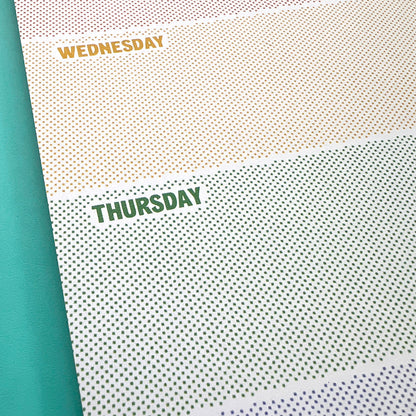 Weekly Agenda Notepad: Halftone